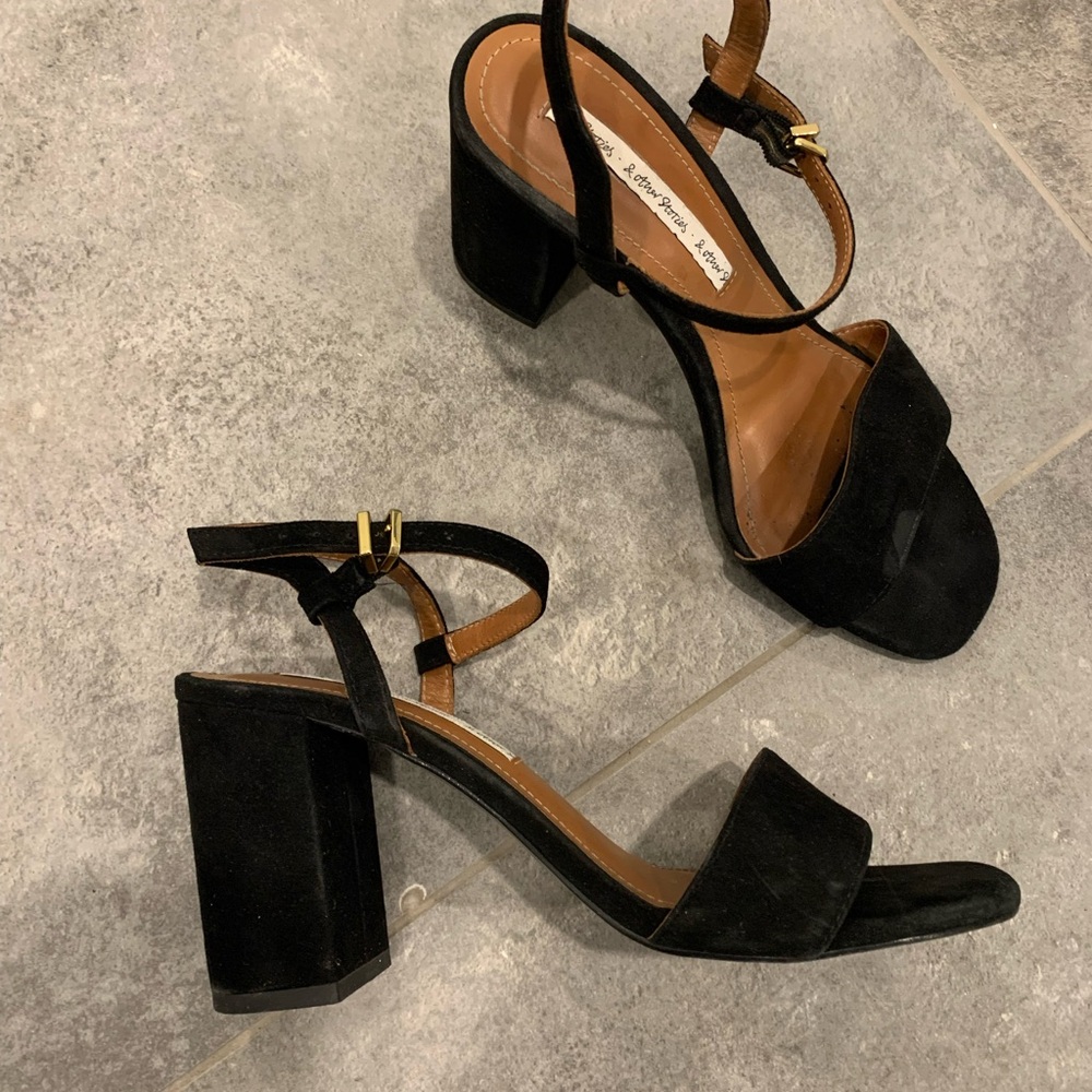 & Other Stories Black Block Heel Sandals